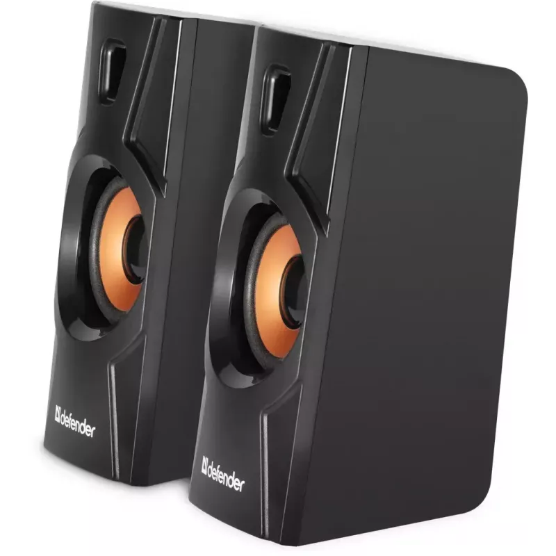 Vadu darbvirsmas skaļruņi DEFENDER Aurora S8 — 2.0, 8 W RMS, USB barošana, 3.5 mm, melna