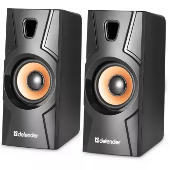 Vadu darbvirsmas skaļruņi DEFENDER Aurora S8 — 2.0, 8 W RMS, USB barošana, 3.5 mm, melna