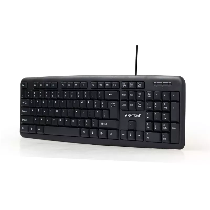 GEMBIRD KB-U-103 Standard - tastatūra - vadu USB - melna - Qwerty US/Int'l