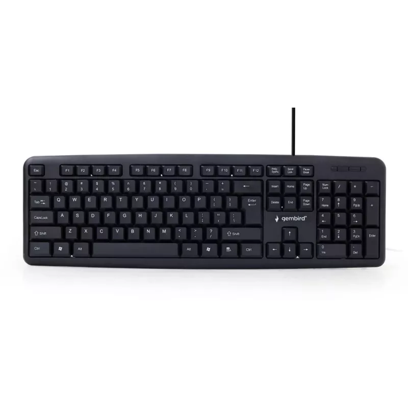 GEMBIRD KB-U-103 Standard - tastatūra - vadu USB - melna - Qwerty US/Int'l