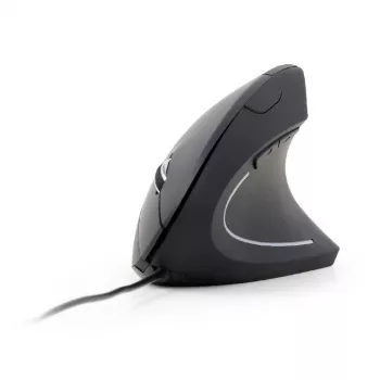 GEMBIRD optiskā pele MUS-ERGO-01 - ergonomiska 6 pogu, ritenītis, USB, melna