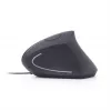 GEMBIRD optiskā pele MUS-ERGO-01 - ergonomiska 6 pogu, ritenītis, USB, melna