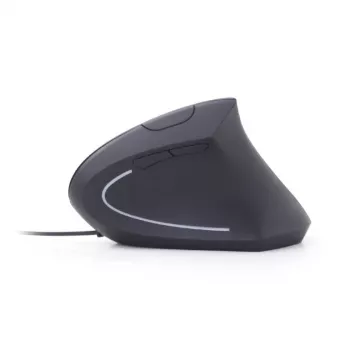 GEMBIRD optiskā pele MUS-ERGO-01 - ergonomiska 6 pogu, ritenītis, USB, melna