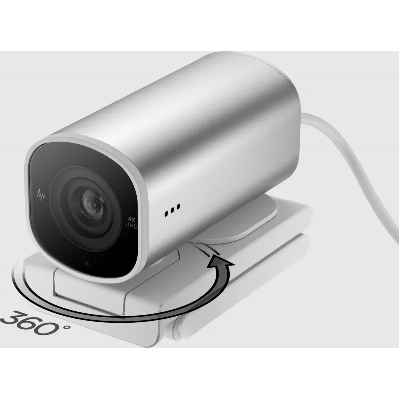 HP 960 4K straumēšanas tīmekļa kamera, 8 MP, 3840 x 2160 pikseļi, 4K Ultra HD, 30 kadri/s, 5x, Mājām