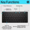 HP 350 Compact Multi-Device Bluetooth tastatūra, bezvadu, Bluetooth, mehāniska, QWERTY, melna