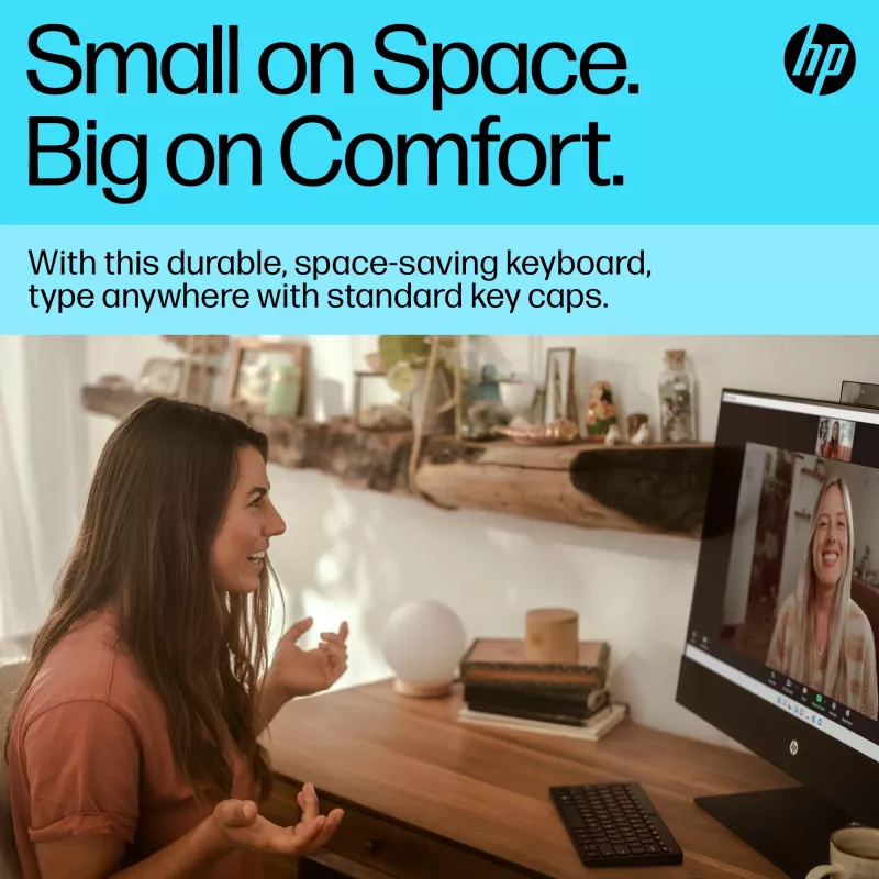 HP 350 Compact Multi-Device Bluetooth tastatūra, bezvadu, Bluetooth, mehāniska, QWERTY, melna