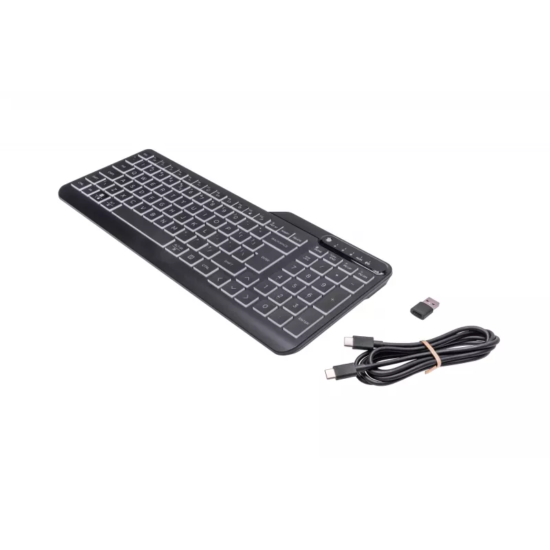 HP 400 aizmugurē izgaismota vadu tastatūra, pilnā izmērā (100%), vadu, USB, mehāniska, QWERTY, melna