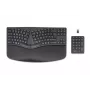 HP 960 ergonomiskā bezvadu tastatūra, pilna izmēra (100%), bezvadu, RF bezvadu + Bluetooth, membrānas, QWERTY, melna