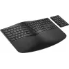 HP 965 Ergonomic bezvadu tastatūra, pilna izmēra (100%), bezvadu, RF bezvadu + Bluetooth, membrānas, QWERTY, melna