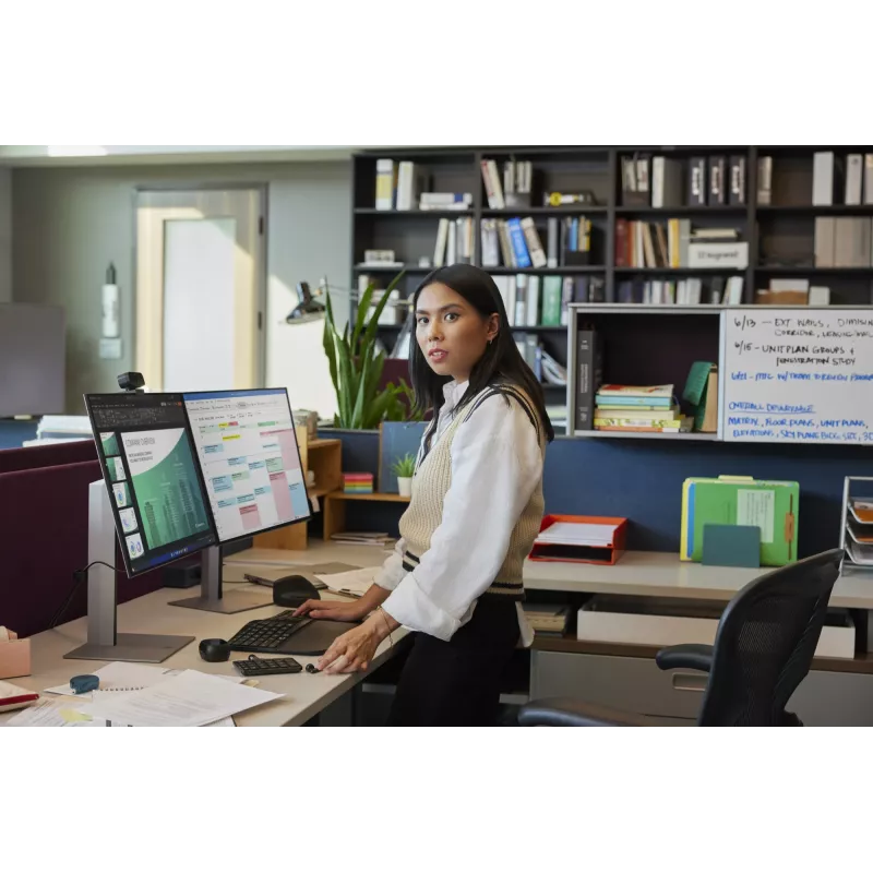 HP 965 Ergonomic bezvadu tastatūra, pilna izmēra (100%), bezvadu, RF bezvadu + Bluetooth, membrānas, QWERTY, melna