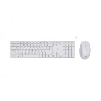 HP 650 bezvadu tastatūras un peles komplekts, bezvadu, RF bezvadu, Membrānas, QWERTY, Balta, Iekļauta pele