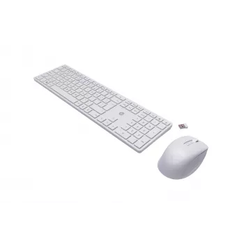 HP 650 bezvadu tastatūras un peles komplekts, bezvadu, RF bezvadu, Membrānas, QWERTY, Balta, Iekļauta pele