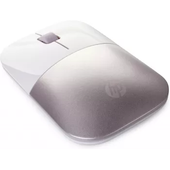 HP Wireless pele Z3700 - Balti/rozā, piemērota abām rokām, RF bezvadu, 1200 DPI, Rozā, Balta
