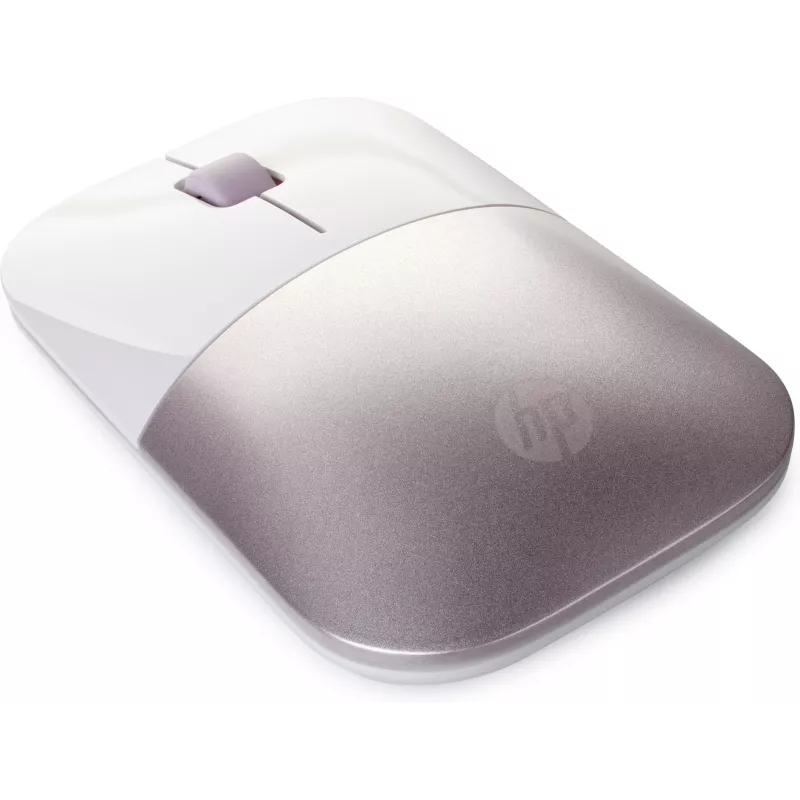 HP Wireless pele Z3700 - Balti/rozā, piemērota abām rokām, RF bezvadu, 1200 DPI, Rozā, Balta