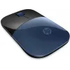 HP Wireless pele Z3700, piemērota abām rokām, Blue LED, RF Wireless, 1200 DPI, Melns, Blue