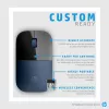 HP Wireless pele Z3700, piemērota abām rokām, Blue LED, RF Wireless, 1200 DPI, Melns, Blue