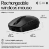 HP 690 uzlādējama bezvadu pele, piemērota abām rokām, Bluetooth, 4000 DPI, melna