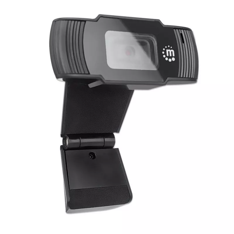 Manhattan USB tīmekļa kamera, divi megapikseļi (izpārdošanas cena), 1080p Full HD, USB-A, integrēts mikrofons, regulējama klipša pamatne, 30 kadri sekundē, melna, trīs gadu garantija, kaste