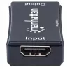 AV atkārtotājs Manhattan HDMI Repeater 4K@60Hz, 1xHDMI ieeja/izeja, 600 MHz joslas platums, līdz 40 m, barošana caur micro‑USB, melns