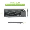 Techly ICTB9801TB tastatūra Universāla RF Bezvadu + Bluetooth QWERTY US angļu Melna