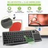 Techly ICTB9801TB tastatūra Universāla RF Bezvadu + Bluetooth QWERTY US angļu Melna