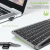 Techly ICTB9801TB tastatūra Universāla RF Bezvadu + Bluetooth QWERTY US angļu Melna