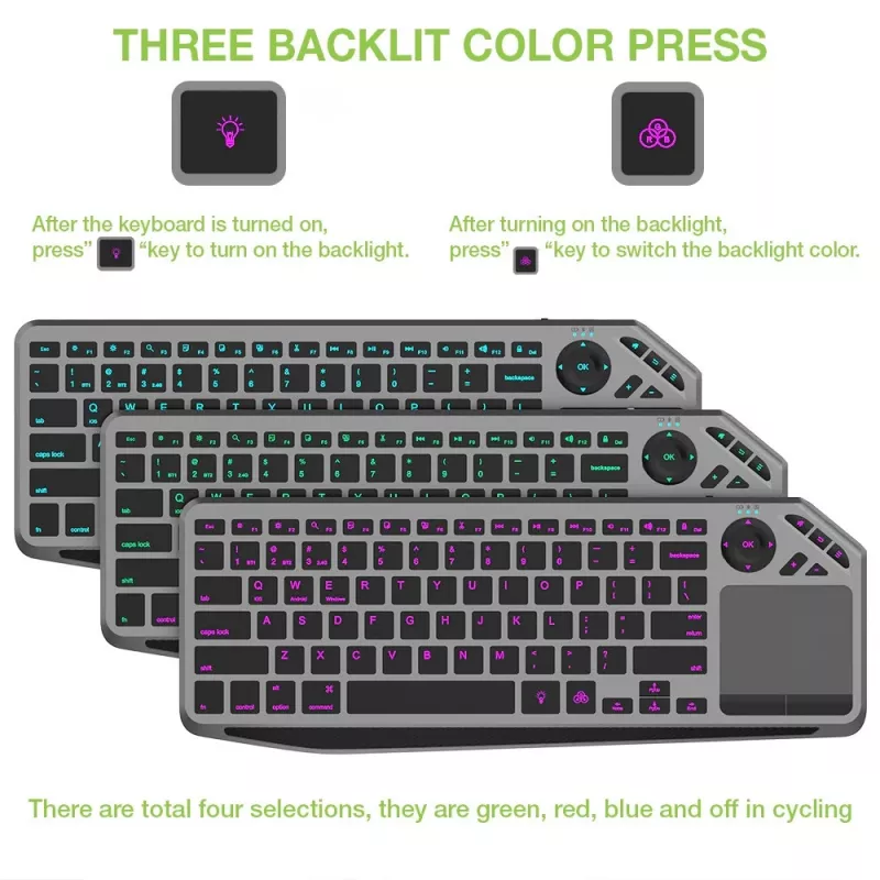 Techly ICTB9801TB tastatūra Universāla RF Bezvadu + Bluetooth QWERTY US angļu Melna