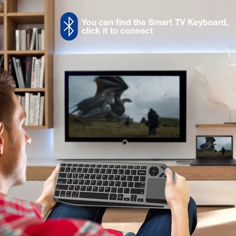 Techly ICTB9801TB tastatūra Universāla RF Bezvadu + Bluetooth QWERTY US angļu Melna