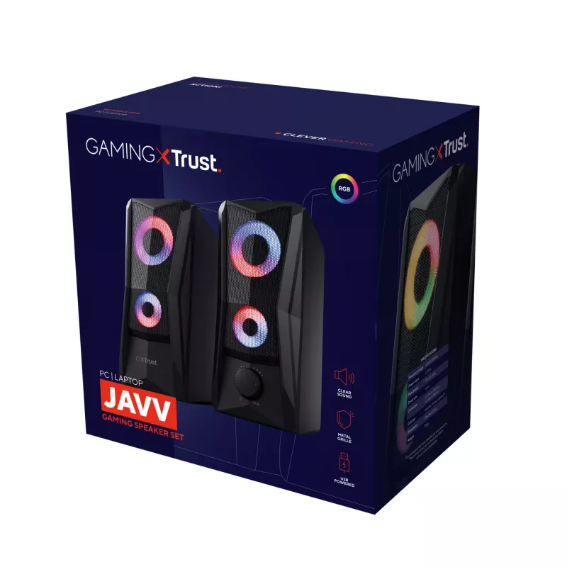 Trust GXT 606 JAVV Melns Wired 12 W