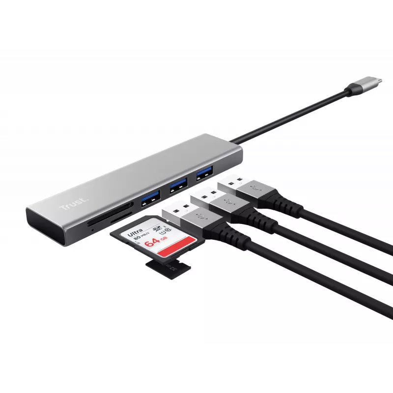 Trust Halyx USB 3.2 Gen 1 (3.1 Gen 1) Type-C 104 Mbit/s Alumīnijs