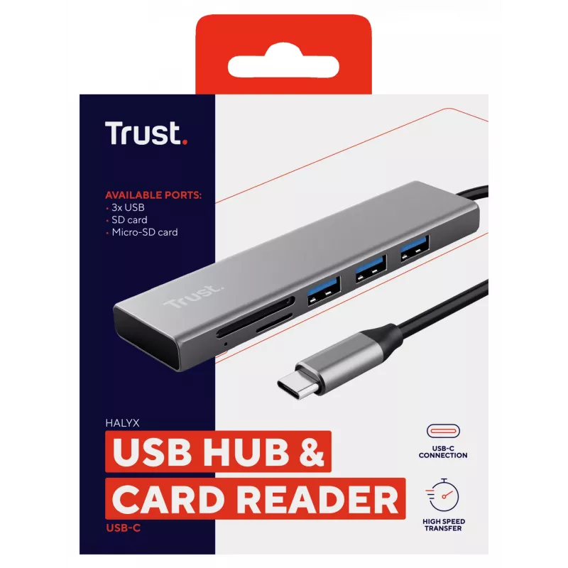 Trust Halyx USB 3.2 Gen 1 (3.1 Gen 1) Type-C 104 Mbit/s Alumīnijs