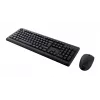 Bezvadu tastatūras un peles komplekts TRUST Primo — pilna izmēra QWERTY US angļu tastatūra, RF USB-A uztvērējs, 1200 DPI optiskā pele, melna