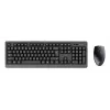 Bezvadu tastatūras un peles komplekts TRUST Primo — pilna izmēra QWERTY US angļu tastatūra, RF USB-A uztvērējs, 1200 DPI optiskā pele, melna