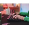 Vadu spēļu klaviatūra TRUST GXT 836 Evocx USB QWERTY US English, RGB fona apgaismojums, plaukstu balsts, 114 taustiņi, 110% izkārtojums