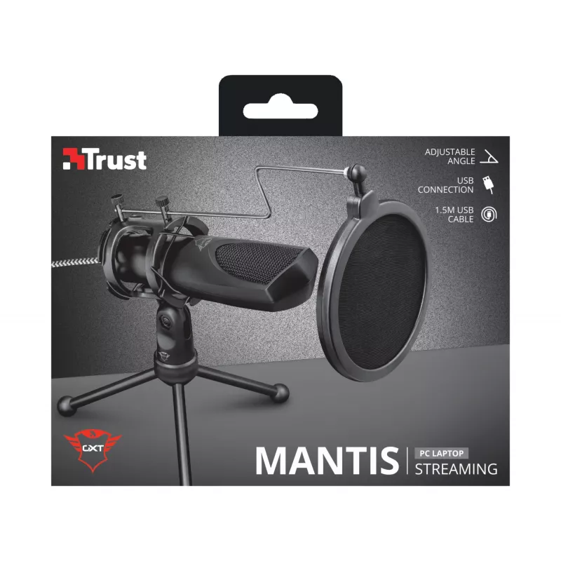 Trust GXT 232 Mantis melns PC mikrofons