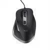 Trust Fyda vadu pele, labroča, optiskā, USB Type-A, 5000 DPI, melna