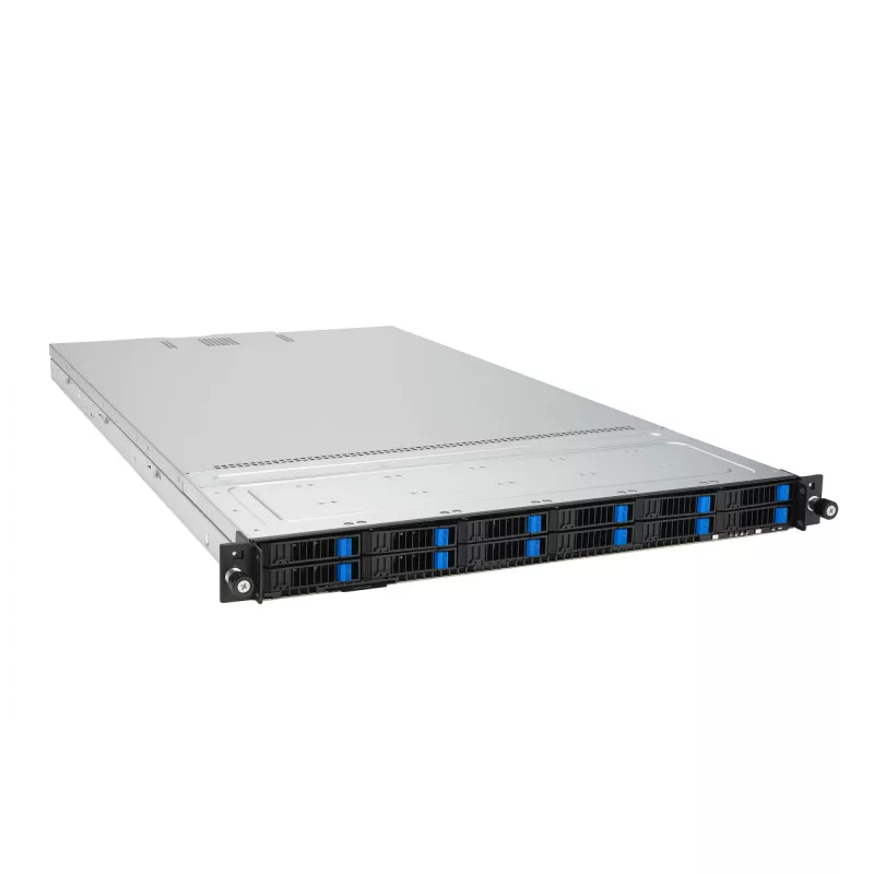 ASUS RS700A-E12-RS12U Socket SP5 Rack (1U) Melns, Steel