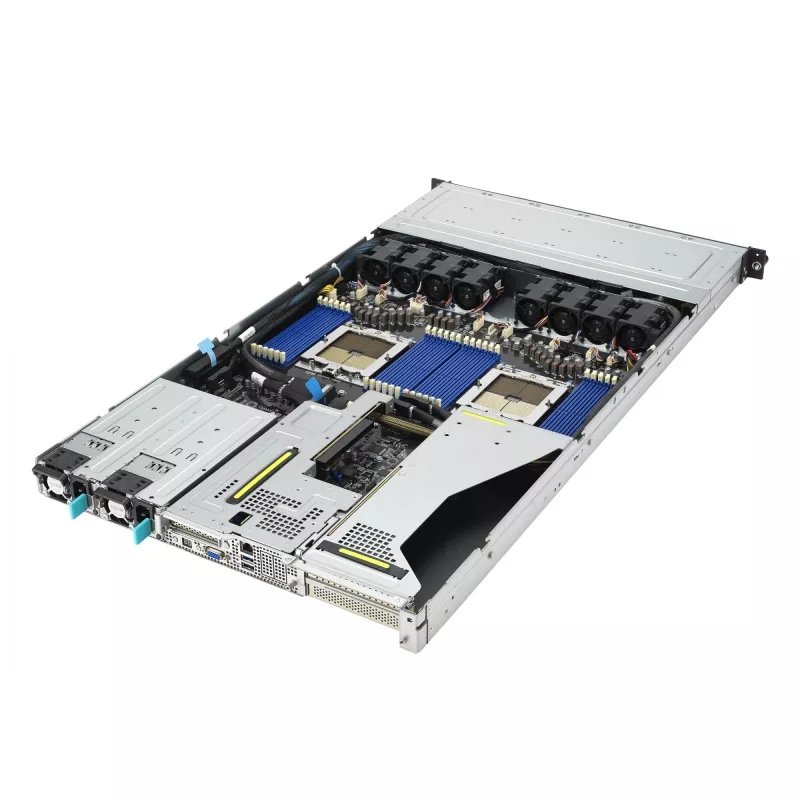 ASUS RS700A-E12-RS12U Socket SP5 Rack (1U) Melns, Steel