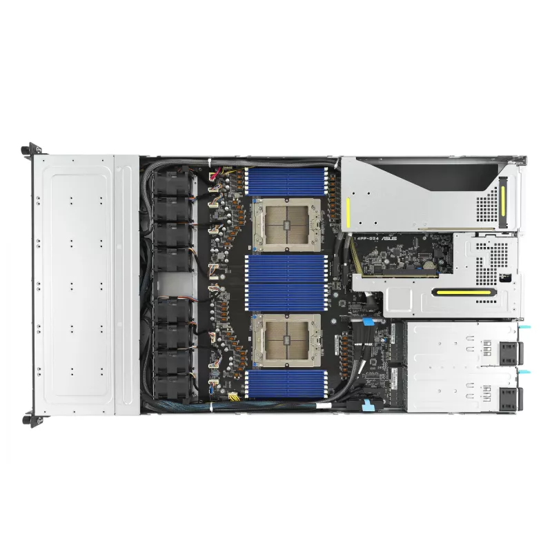 ASUS RS700A-E12-RS12U Socket SP5 Rack (1U) Melns, Steel