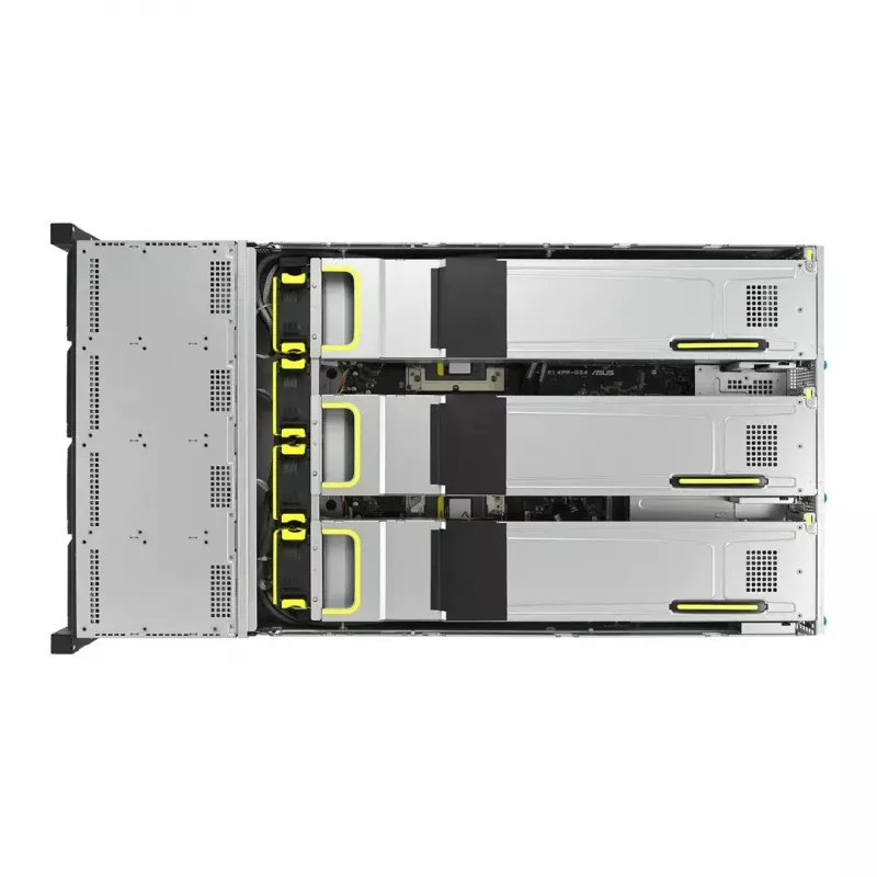 Rack serveris ASUS RS720A-E12-RS24U 2U Socket SP5, 2x CPU atbalsts, 24x 2,5 collu nodalījumi, 24 DIMM DDR5 sloti, 2600W PSU, 10GbE