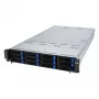 ASUS RS521A-E12-RS12U Socket SP5 Rack (2U) melns, sudrabains