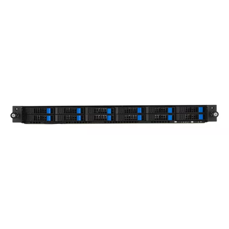 Rack (1U) serveris ASUS RS501A‑E12‑RS12U — LGA 6096, DDR5 līdz 3 TB, 24 DIMM, 1600W
