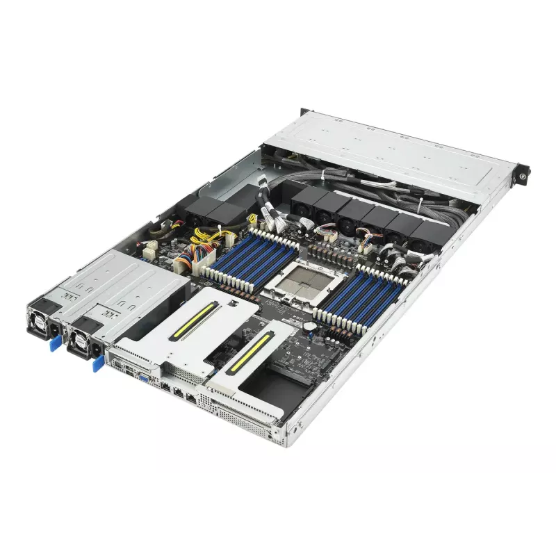 Rack (1U) serveris ASUS RS501A‑E12‑RS12U — LGA 6096, DDR5 līdz 3 TB, 24 DIMM, 1600W