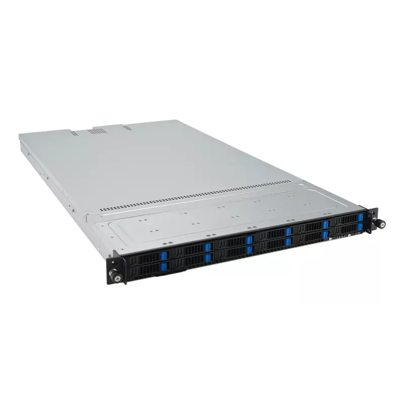 Rack (1U) serveris ASUS RS501A‑E12‑RS12U — LGA 6096, DDR5 līdz 3 TB, 24 DIMM, 1600W