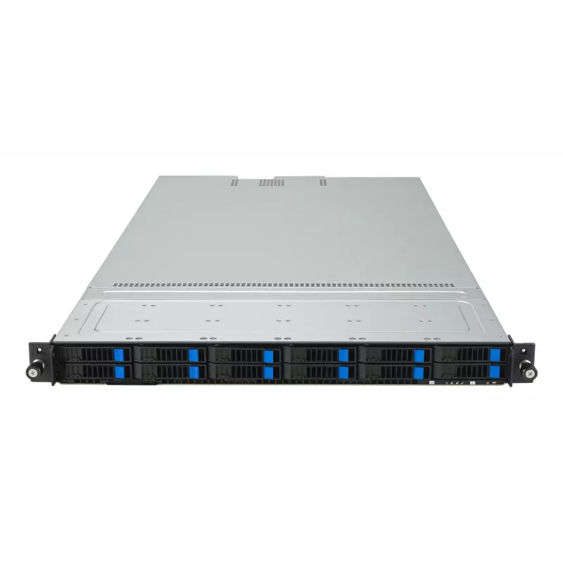 Rack (1U) serveris ASUS RS501A‑E12‑RS12U — LGA 6096, DDR5 līdz 3 TB, 24 DIMM, 1600W