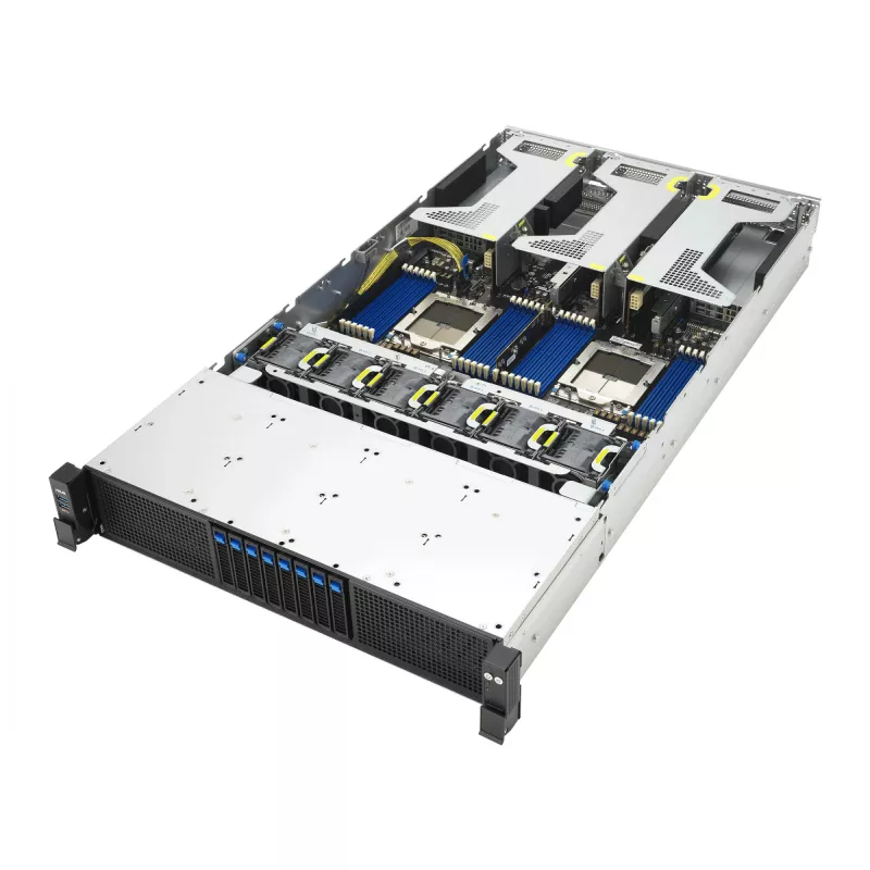 ASUS RS720A-E13-RS8G Socket SP5 Rack (2U) Melns, Sudraba