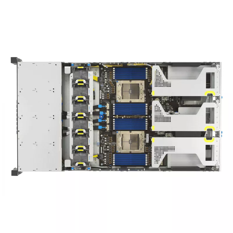 ASUS RS720A-E13-RS8G Socket SP5 Rack (2U) Melns, Sudraba