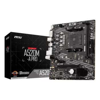 MSI A520M-A PRO mātesplate AMD A520 Socket AM4 micro ATX