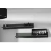 Peldošo sienas plauktu komplekts Cama Meble SOHO 1250×200×200 mm, skaidu plātne, melns matēts (divi plaukti)