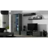 Peldošu sienas plauktu komplekts Cama Meble SOHO, 2 plaukti, 1250×200×200 mm, skaidu plātne, pelēks matēts